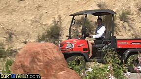 trimmed teen got drilled by horny stepbro outdoors 😈