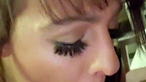 i deepthroat her in pov, suckin that big cock with handjob and tits close up till cum