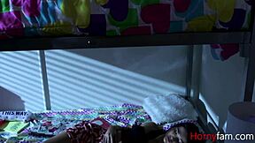 Stepsis gropes big tits while riding.