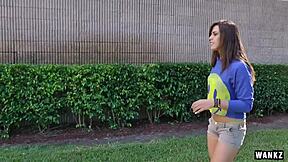 In Wankz, Izy Bella Blu Loves Her Thongs As She Shows Off Her Big Tits And Ass