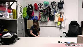 Cute petite blonde gets fucked hard in mall.