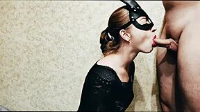 giving deepthroat blowjob to my favorite blonde roommate in dorm