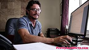 Glam Daughter Hungry for Her Dad's Bud's Cock