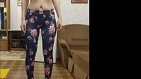 big ass teen hot sexy girl big tits homemade training leggings naughty top snickers