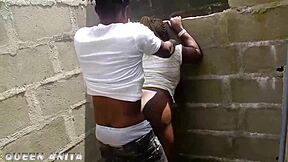 early morning exploration in an uncompleted building with some morning light and unfinished structures