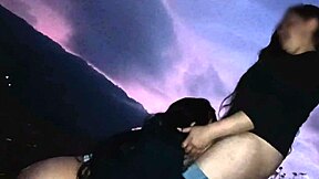 Feeling the intense pleasure as Latin MILFs lick each other's pussies in the forest