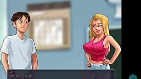 Cheerleaders Compare Voluptuous Boobs In Summertime Saga 46!