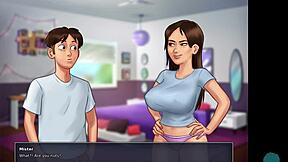 Cheerleaders Compare Voluptuous Boobs In Summertime Saga 46!