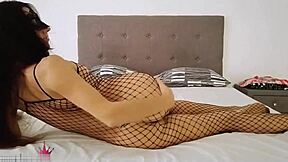 Brunette Babe's Sensual Fuck in Stockings After Work