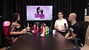 eilani quina and victor luciano explore upper toys in no swing cast, completo sheer red lingerie teasing amateurs