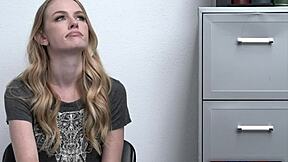 Super skinny cute shoplifter teen bent over and fucked! 🔥