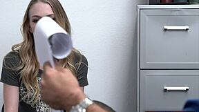 Super skinny cute shoplifter teen bent over and fucked! 🔥