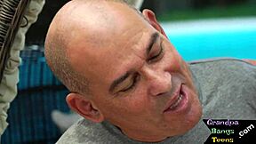 Hey, wanna see this teen suck grandpa's cock?