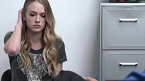 Super skinny cute shoplifter teen bent over and fucked! 🔥