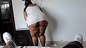 Stepmom helps with TV then swallows my cock whole