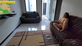 Hot Young Girl Spreads Legs On Couch For Intense Fucking