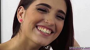 Petite Brunette Teen in Tricky Situation