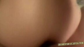 Petite brunette takes bf big cock in bent over doggystyle homemade fun.