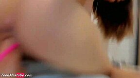 tattooed russian teen rubs herself wild during steamy webcam solo show