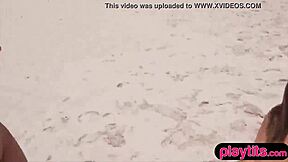 Two teens got picked up on the beach. These blokes convinced them for wild groupsex fun.