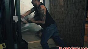 Stranded teen 18+ with big tits dominated roughly in public pickup