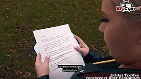 Risky Public Sex Date with Blonde German Teen Slut Almost Caught in Action