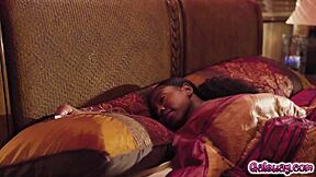 Robber sneaks in, Amaris invites passionate lesbian sex.