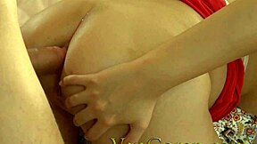 hot brunette teen having creampie anal fuck with big cock