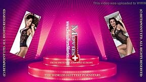 How do 3 guys bind and bang pierced teen Stella-Lou hard?