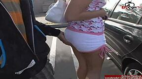 Skinny Blonde Teen With Small Tits Picks Up Big Black Cock For Facial