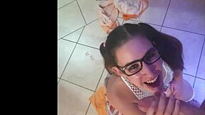 using my kinky bitch as toilet, pissing while she gags pov.