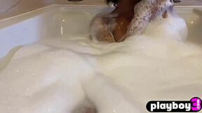 petite black milf misty stone teases and plays with her wet pussy after a hot striptease session for you