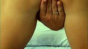 Horny milf inserts anal plug and rubs pussy, then mysterious hand joins in 😏