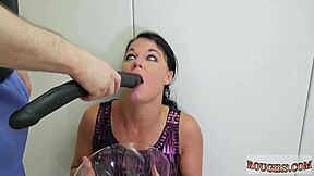 Teen gets ass fucked in first porn