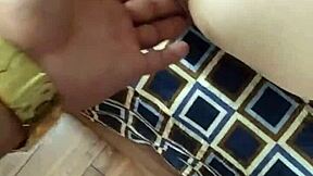 This teen brunette gets fucked hard by a big cock.