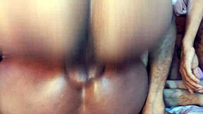 Mature woman in hot threesome cowgirl riding assfucking and blowjob