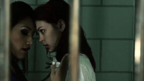 Desperate Lesbo Prisoners Fingering Hard in Tight Cell