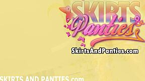 Everyone in my village can see my panties under the skirt on the ranch