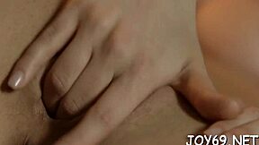 Horny petite teen grabs a toy for her naked solo play.