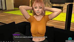 Redhead milf in thin panties roleplays entrepreneur, showing big tits and cute babe in POV.