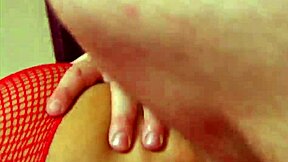 Vania Rodriguez in Red Fishnet Delivers Terry Reid Rough Anal and Oral Action