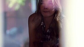 teen babe licks dick then gets banged hard outdoors in fantasy group scene