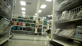 Sweet ginger shows off in grey yoga pants