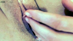 I caress my pussy in the bathroom.