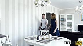 tutor4k guy creams teacher's face before intense action