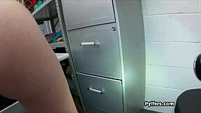 Icy Blonde Shares Officers Dick In Office Hardcore!