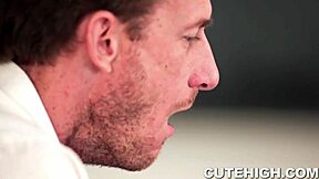 Jojo's big boobs kissed and sucked dick before intense group banging!