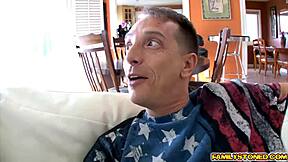 Step dad fucks Elektra Rose's shaved pussy