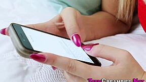 Intense emotions surge as a young teen in lingerie gets creampied by a big cock