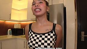 Sexy Asian Teen 18+ Maid Filled with Cum